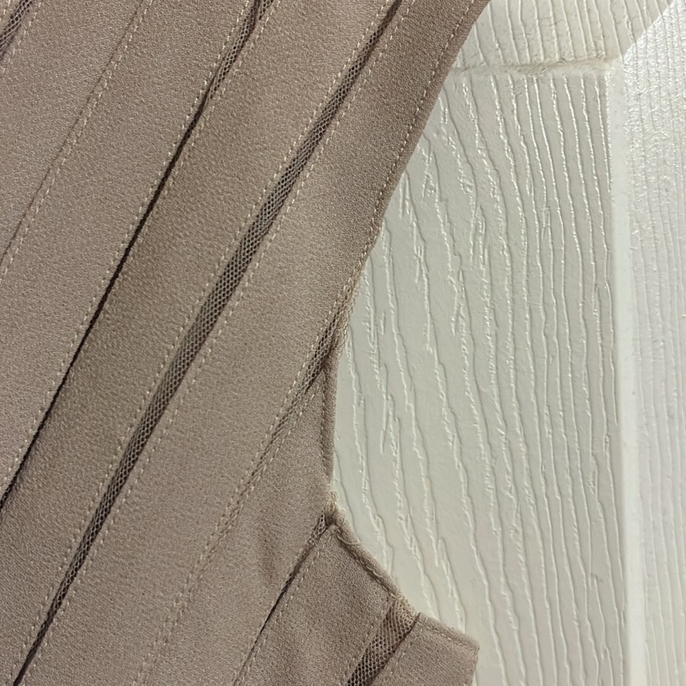 Beige Ruffles MIDI Dress - Picture 6 of 12